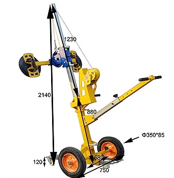 Smart Lift Glazing Robots Vacuum Glass Lifters Motor Installing Glass Loading Machine Insulating Glass Processing Easy