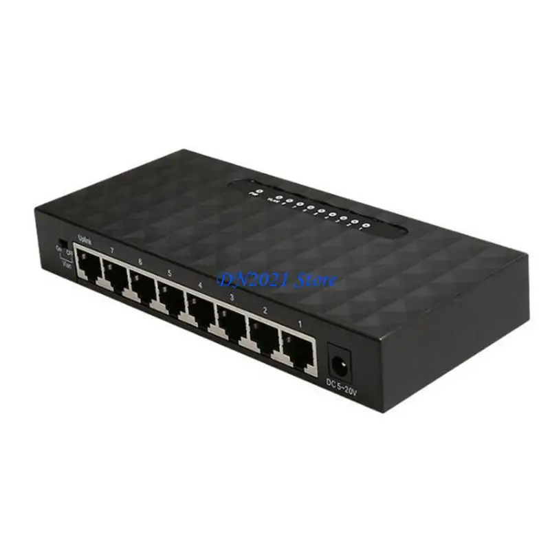 

F3KE For Office and Home Use 8 Port Gigabit Ethernet Switcher Including Plug and Play Functionality VLAN and Cooling System