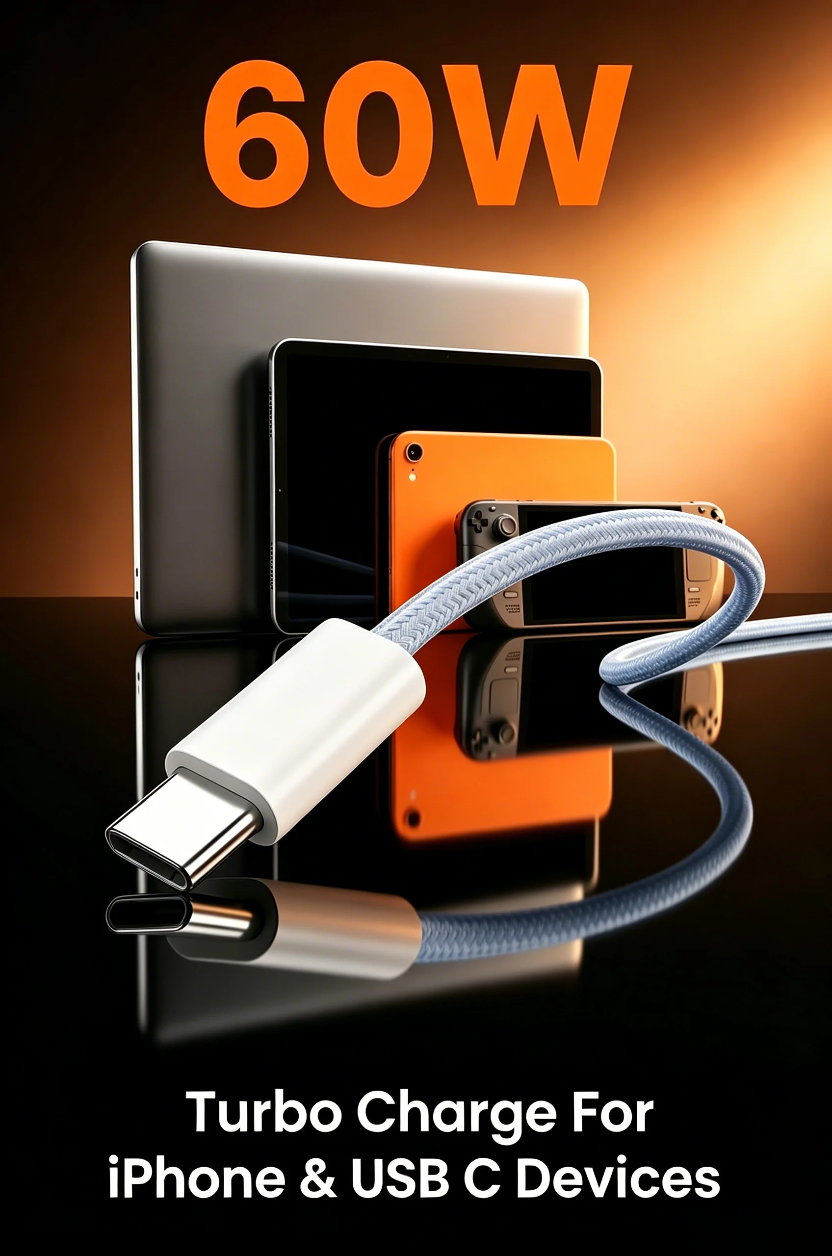 NNBILI 10 Stück 60W USB-C auf Typ-C Farbkabel für iPhone, schnelles Laden für Huawei, Xiaomi, Samsung, Typ-C-Geflechtkabel-Zubehör – Detail 1