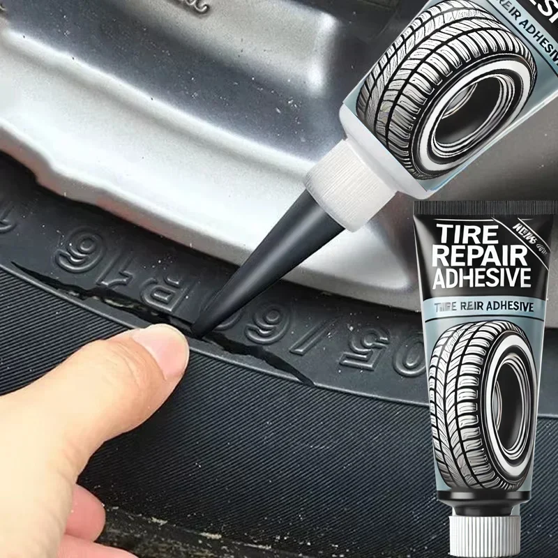 Tire Repair Black Glue Liquid Strong Rubber Wear-resistant Non-corrosive Glue for Motorcycle Tyre Puncture Repair Tools