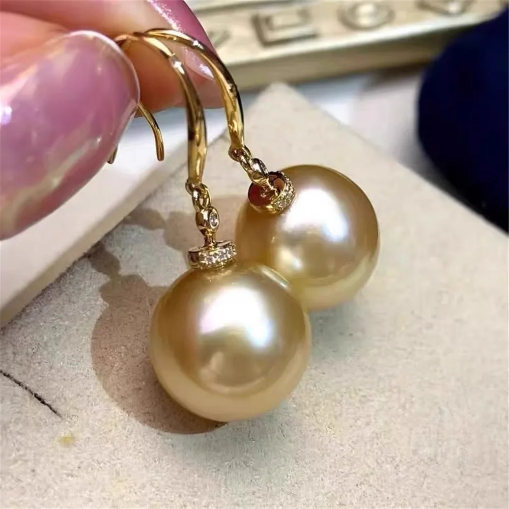 

DIY Pearl Accessories 18K Bag Gold Copper Thick Gold Plated Ear Hook Fashion Classic Earrings Work in Progress Empty Holder