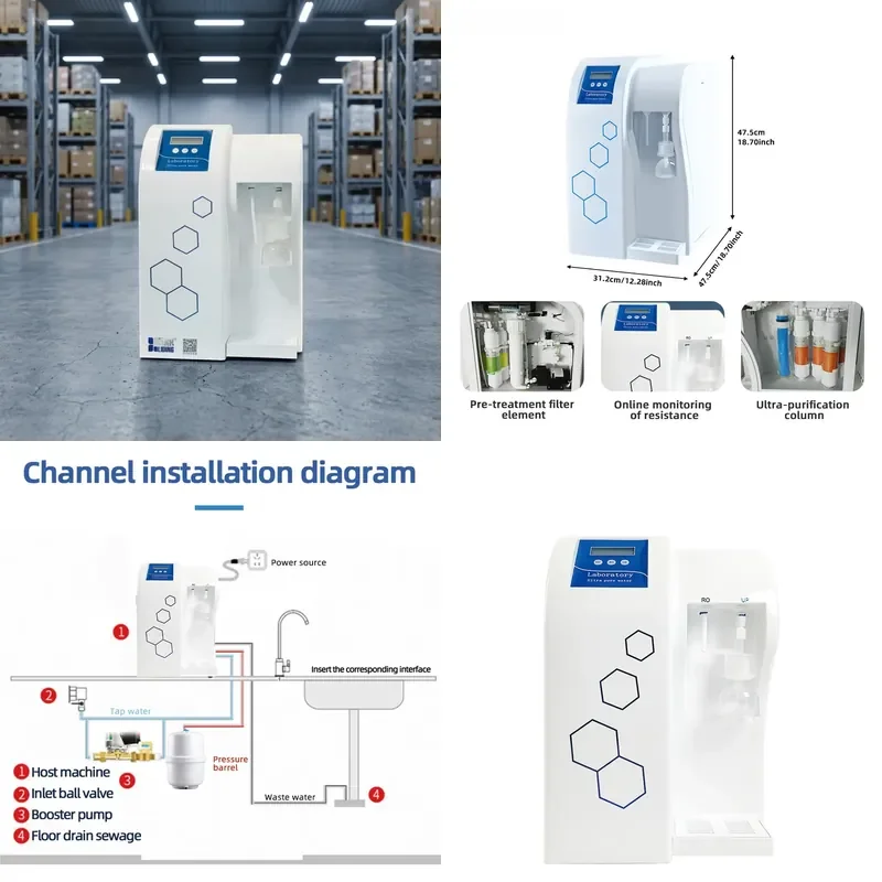 for Laboratory Ultrapure Water Generator with Automatic Control System Factory Made ISO CE Certified High Long Term