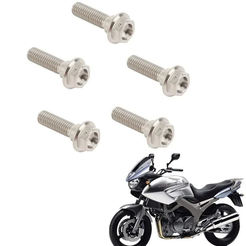 For Yamaha FZR1000 FZ750 TDM 850 900 Motorcycle Parts M8 x 25mm Titanium Brake Disc Rotor Bolts Motorcycle Parts