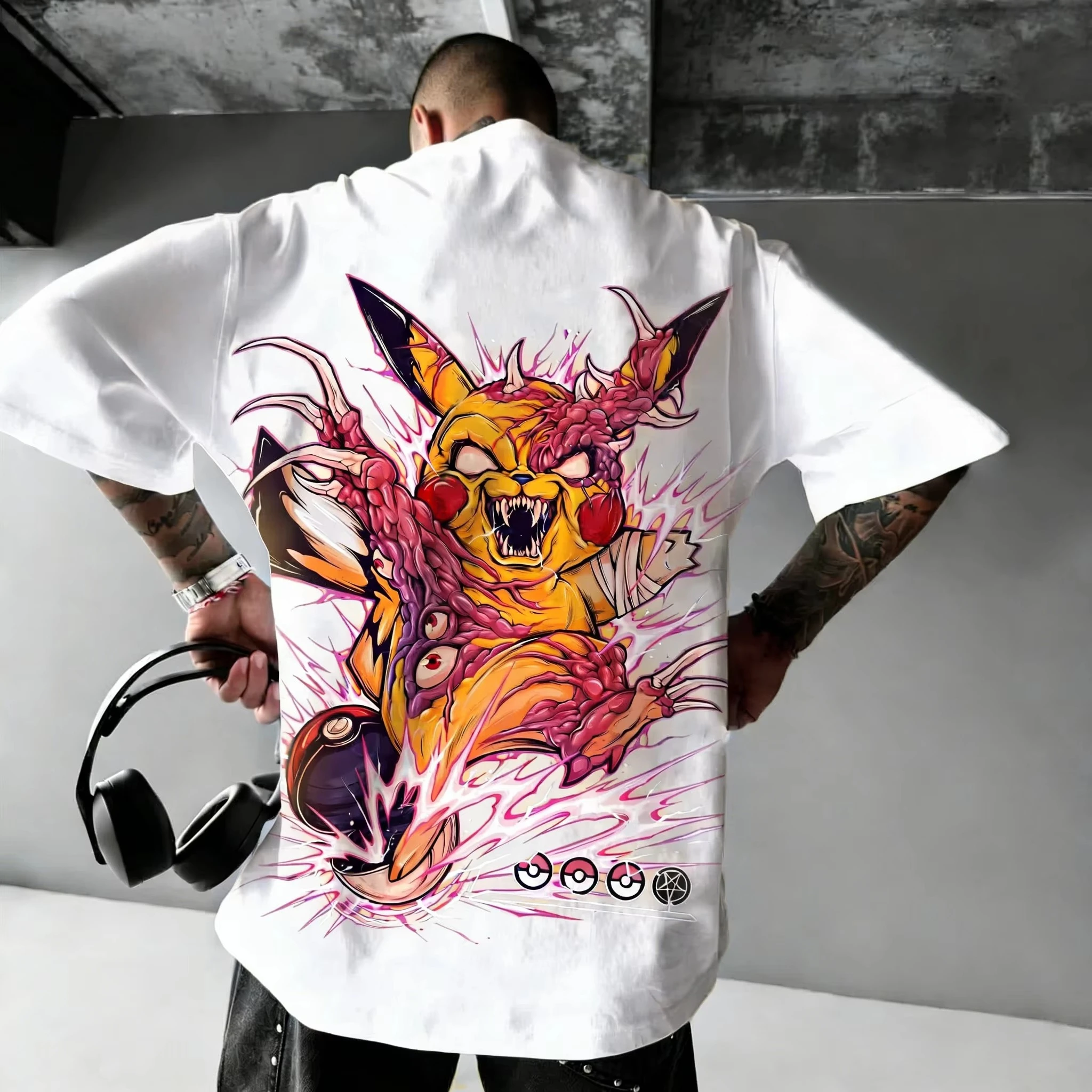camiseta-estampada-pokemon-anime-pikachu-gengar-camiseta-unissex-de-verao-tendencia-solta-casual-y2k-2026-nova-colecao-streetwear