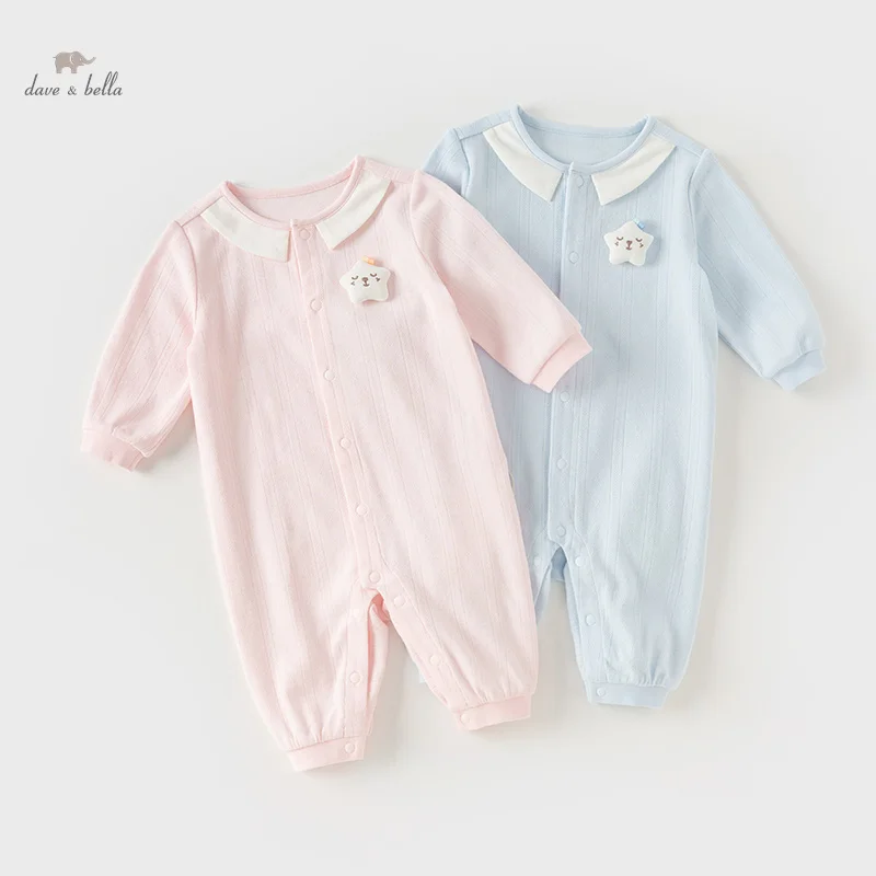 Dave Bella Baby Jumpsuit Romper Newborn Creeper 2024 Spring New Boys Girls Romper Casual Fashion Comfortable Lovely DB1247999