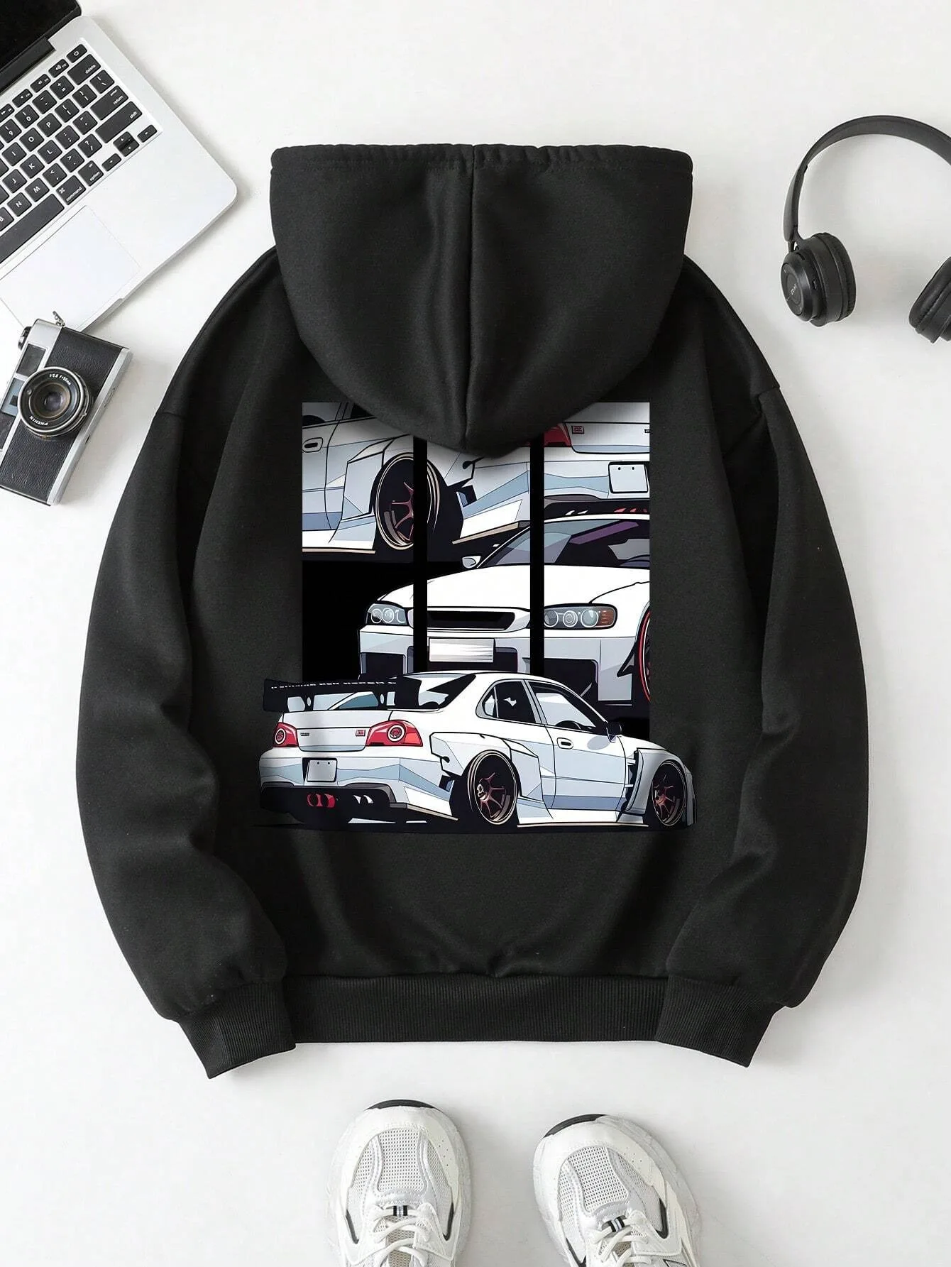 

Autumn and Winter Men's Sweater Motorcycle Printed Street Hip Hop Top Fashion Loose and Warm Oversizer Casual Comfortable Top