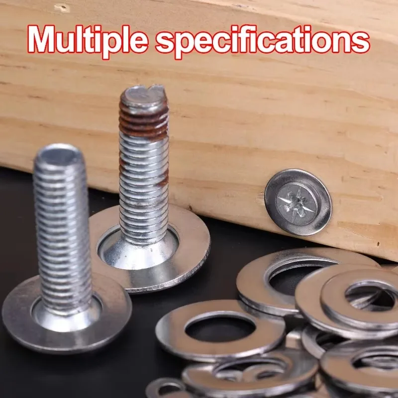 684/180PCS Stainless Steel Washer Metal Screw Flat Washers Rings Plain Gaskets Fasteners for Screws Bolts Assortment Kit M2-M12