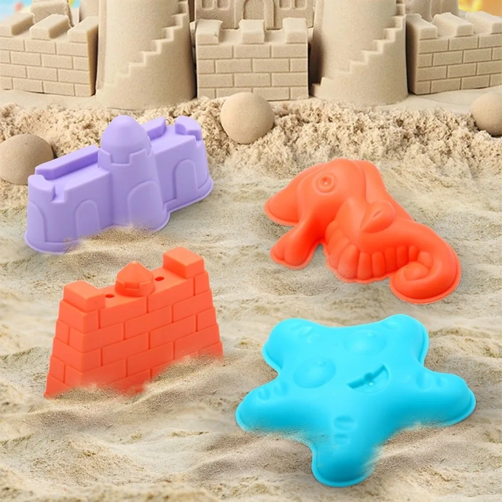 8 pièces ensemble en plastique plage sable jouets étoile de mer baleine moule 3-10 âge gamme poulpe sable moules avec seau pelle tamis jouet