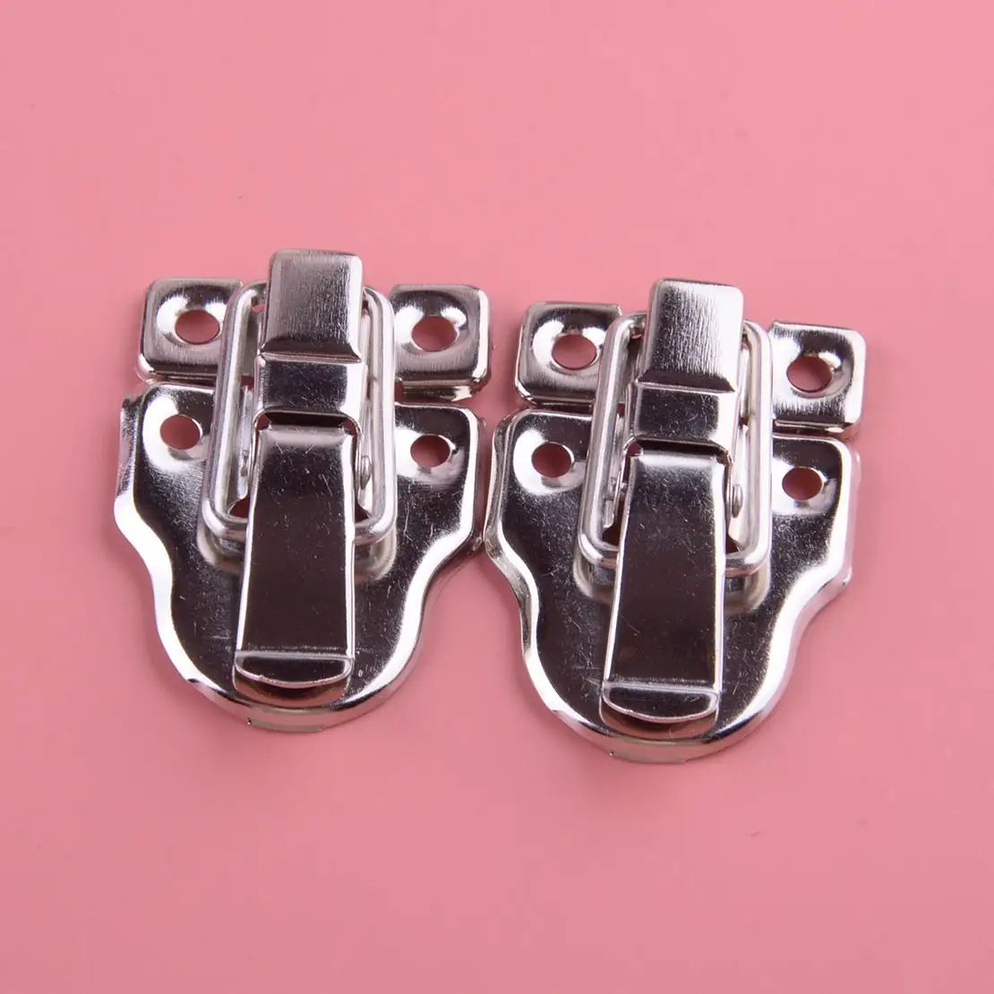 2Pcs Toggle Latch Buckle Lock Clasp With Screw Silver Fit for Tool Jewelry Wood Box Suitcase