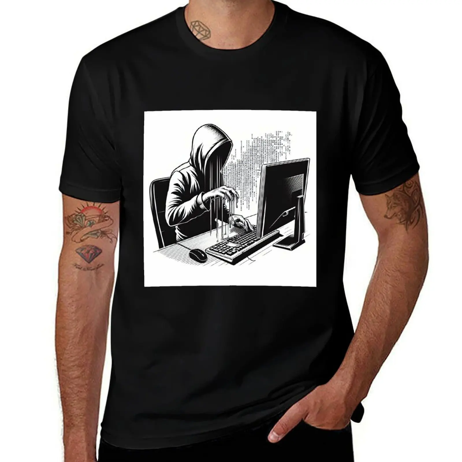 The Phantom Coder Defends T-Shirt Urban Style Print T-Shirt