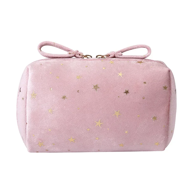 Velvet Makeup Bag Travel Cosmetic Organizer Lipstick Storage Bag Women Toiletry Beauty Make Up Case Pouch Portable Cosmetic Bag