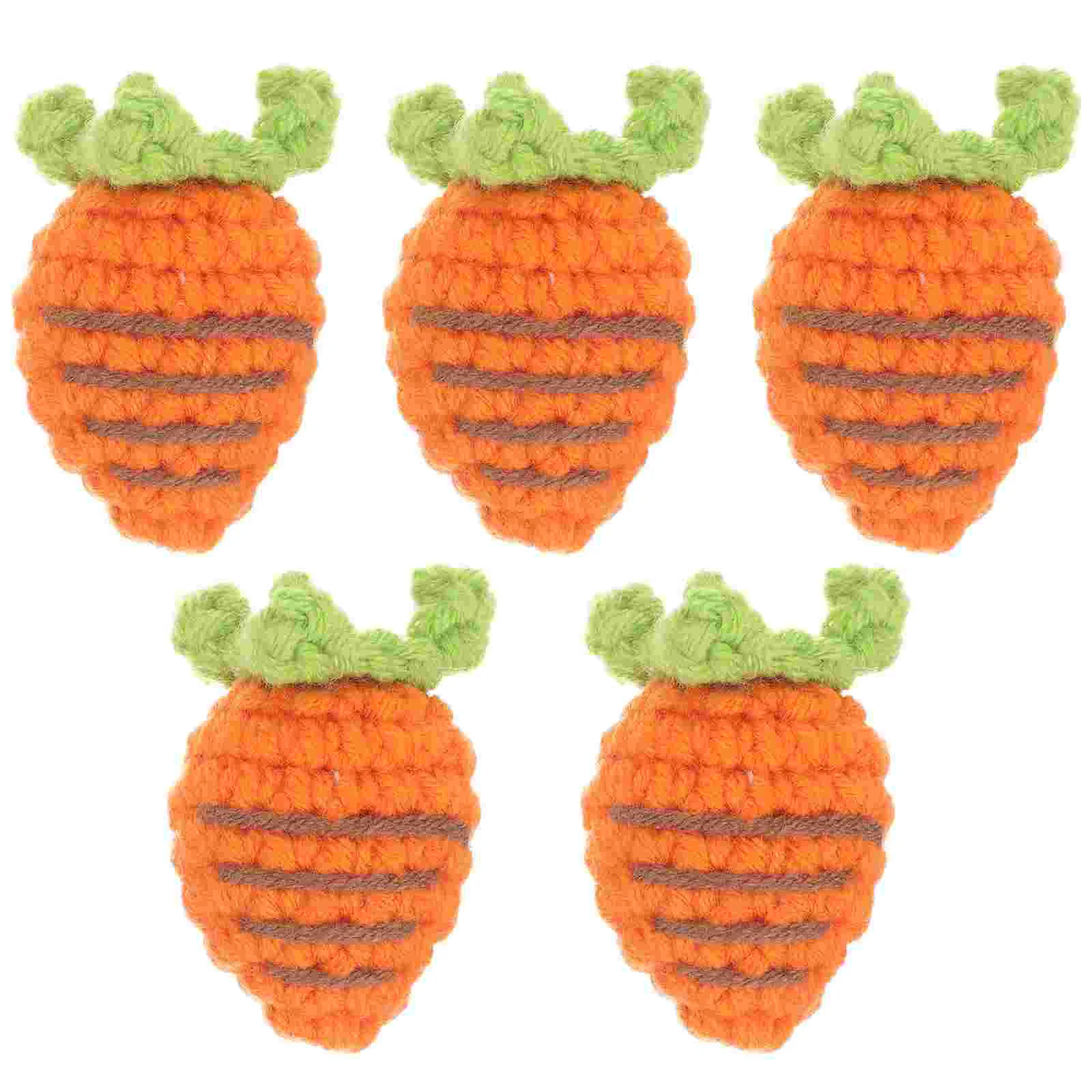 

5 Pcs Carrot DIY Charm Hairpin Accessories Clothes Material Supplies Chic Sewing Materials Yarn Brooch Making