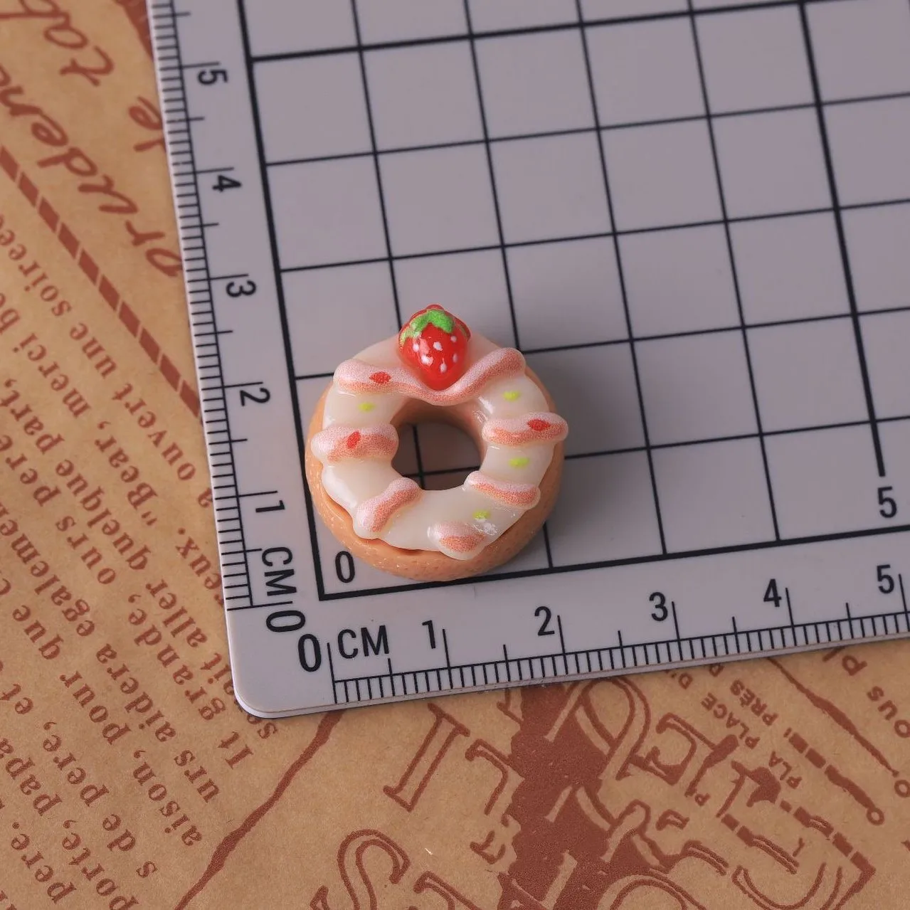 8 stücke Neue Kawaii Harz Mini Flatback Donuts Cabochon Deco Teile Material Sammelalbum Decoden Charms Handwerk Sammelalbum Zubehör – Detail 8