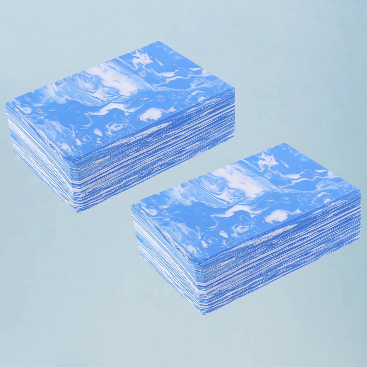 

2 Pcs Stripe Yoga Brick Foam Blocks EVA Bricks for Beginners Travel High Density Lightweight