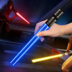 Lightsaber Chopsticks Light up Party Supplies Cool LED Glowing Chopsticks for Concerts Halloween Birthday Holiday Carnival