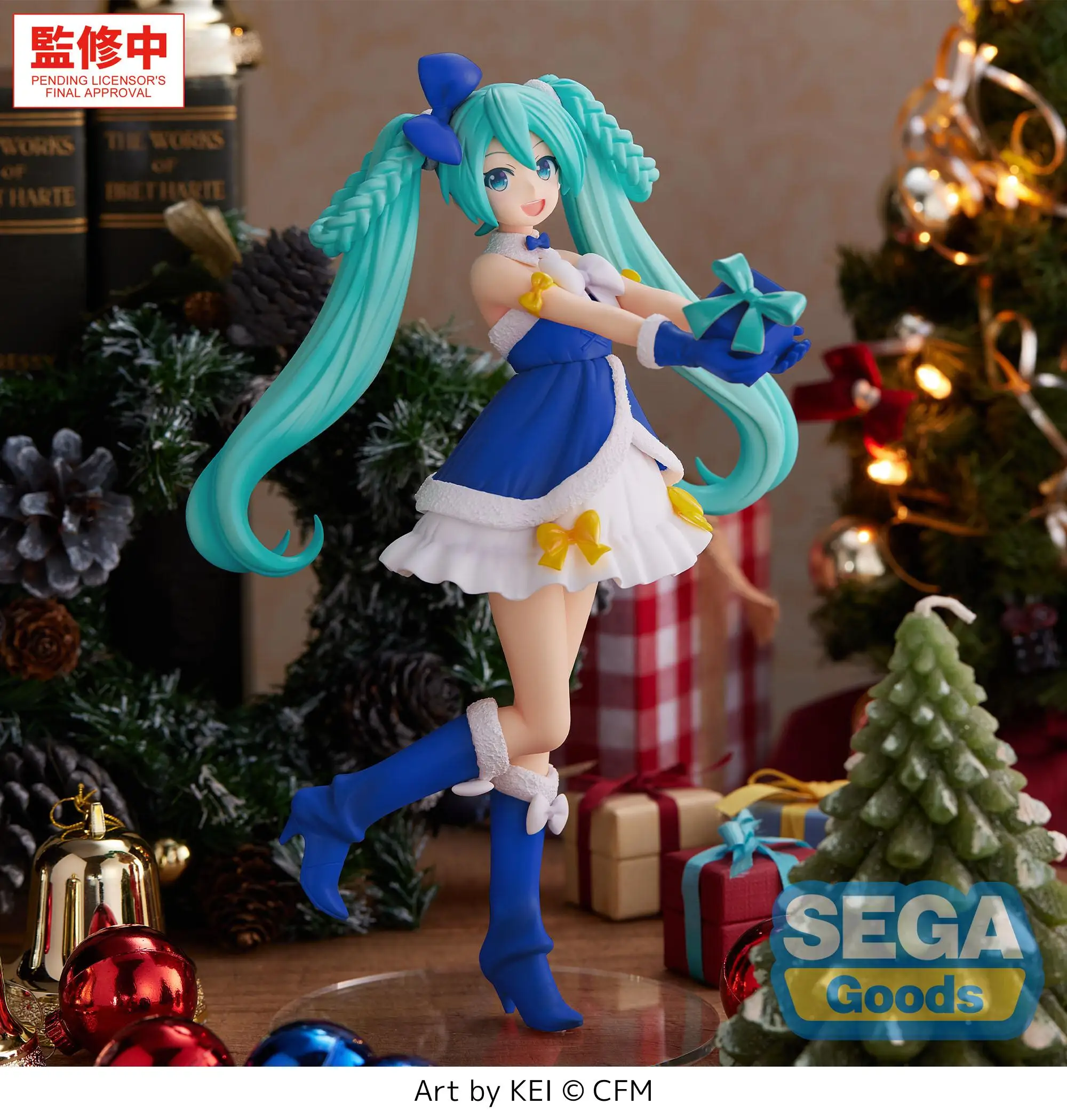 autentico-‌-figurina-premium-della-serie-sega-hatsune-miku-versione-natalizia-sapphire-action-figure-in-pvc