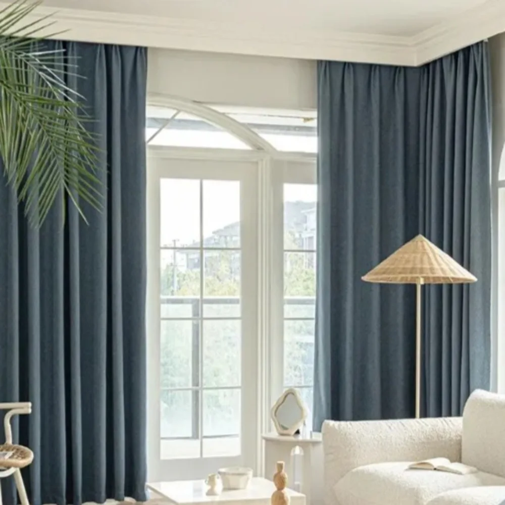 Blackout Room Divider Curtain for Bedroom Patterned Window Living Room Hall Tende Treatment Thick Yarn Kitchen Ready Made Decor
