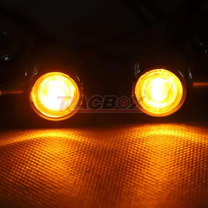 Motorcycle LED Turn Signal Lights 41mm Front Fork Tubes Turn Signal Amber Blinker Light Motorbike Front Bracket Indicator Lamps