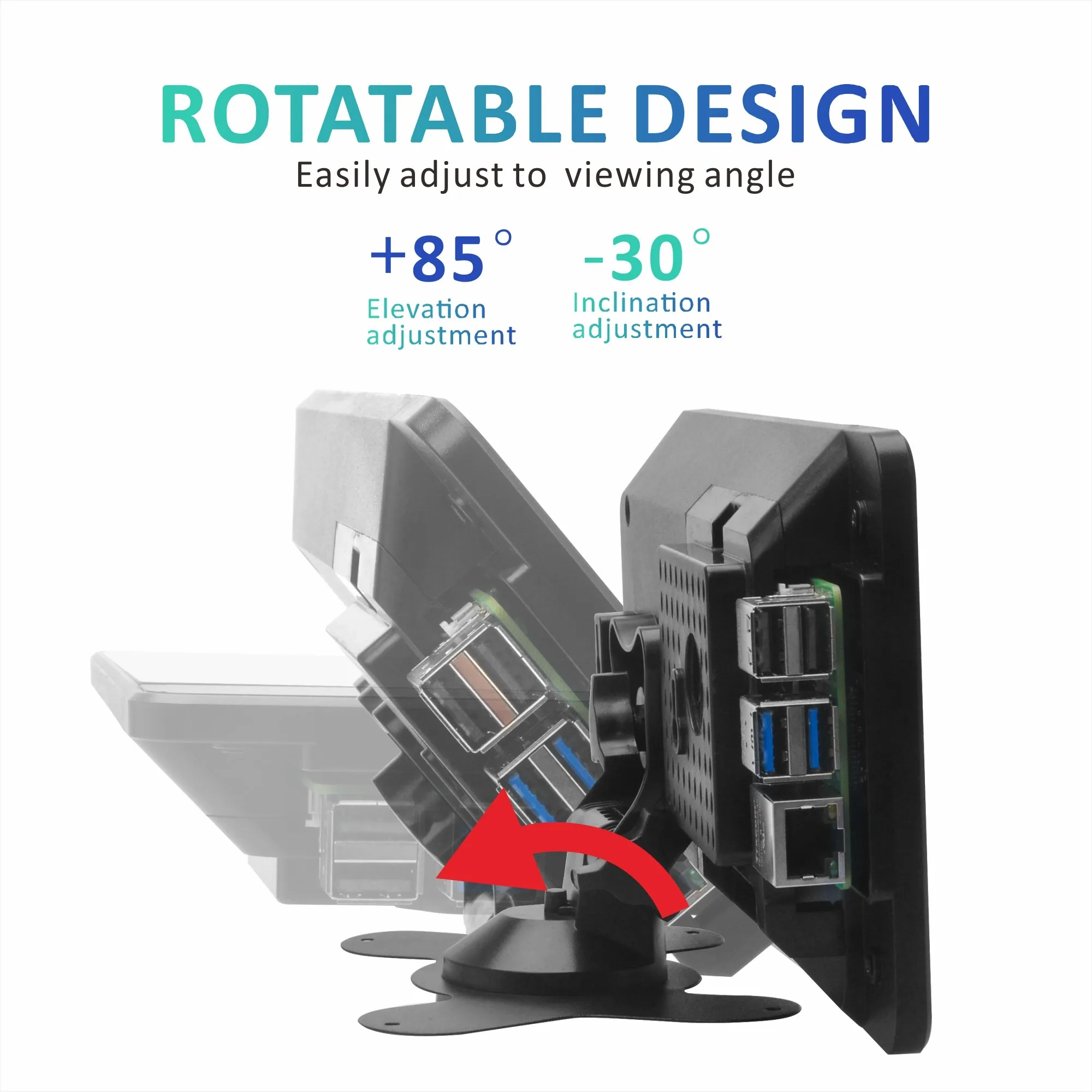 Imagem -04 - Osoyoo Pistudio Case com Ips Touch Screen Rpi Dsi Tela para Raspberry pi Fácil Instalação Amplo Ângulo de Visão