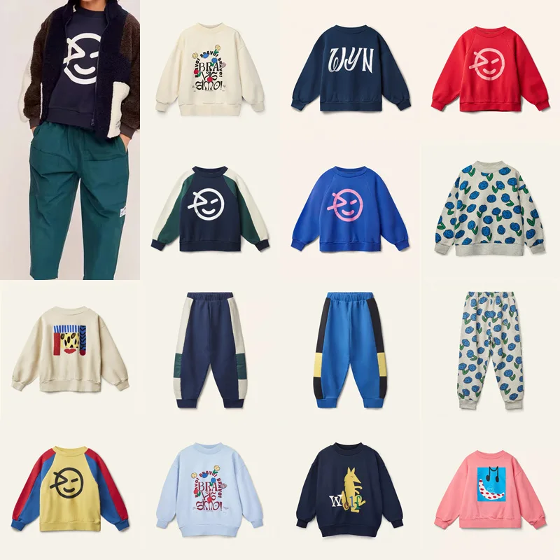 

some in stock 2025 WYN baby boys Sweatshirt Pants Set for Boys Girls Shirt Medium and Large Children's Base Shirt Top