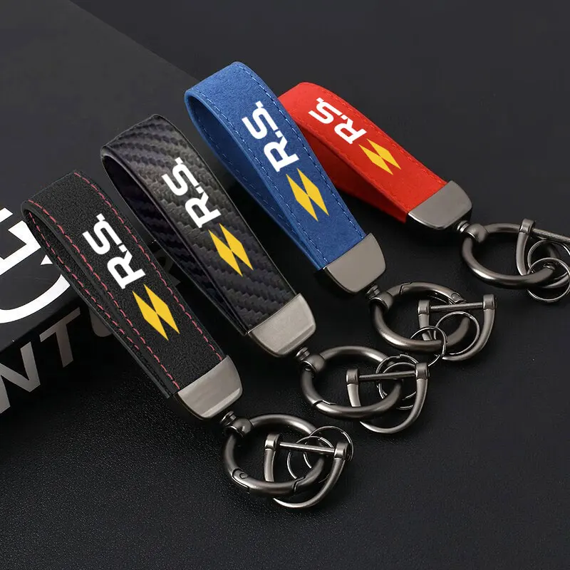 Luxury Key Chain Fashion Keychain Durable for Car Key Ring Holder Horseshoe Buckle Gift Wholesale For Renault RS Car Accessories