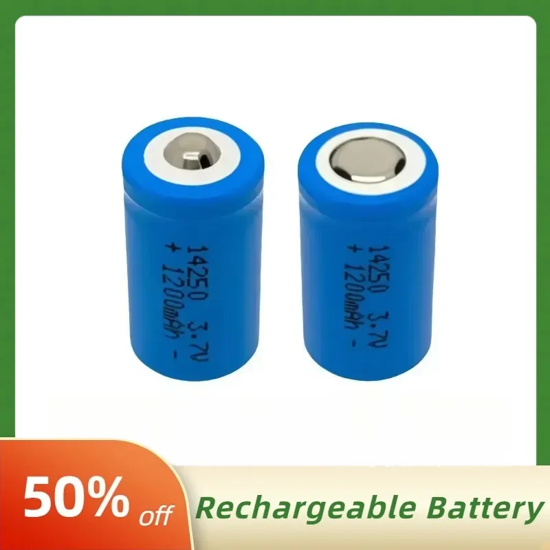 3.7V 1200mah 14250 LS14250 ER14250H AA Rechargeable Lithium Battery for Red and Green Laser Sight Flashlight Toy In Stock