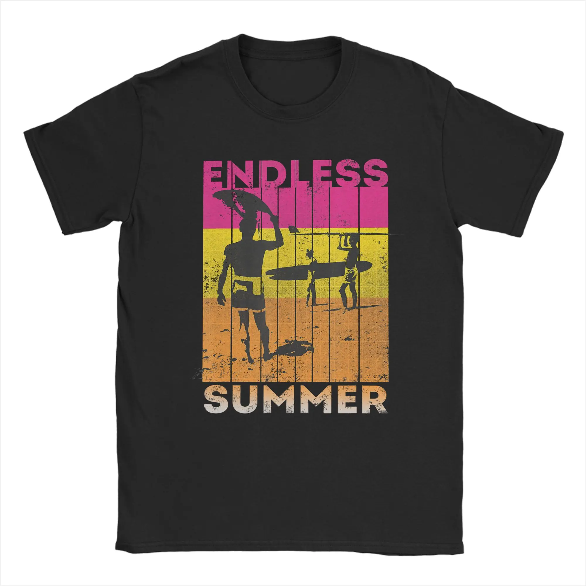 The Endless Summer 1966 Classic Surf Movie 60s T Shirt Men 100% Cotton Vintage T-Shirts Crew Neck  Tees Short Sleeve Tops Party