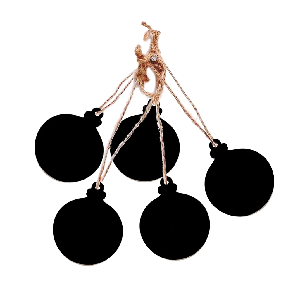 

10 Mini Blackboards Christmas Ball Wedding Sturdy Wood Reusable Double Sided Hanging Decor Gifts Chalkboard Signs