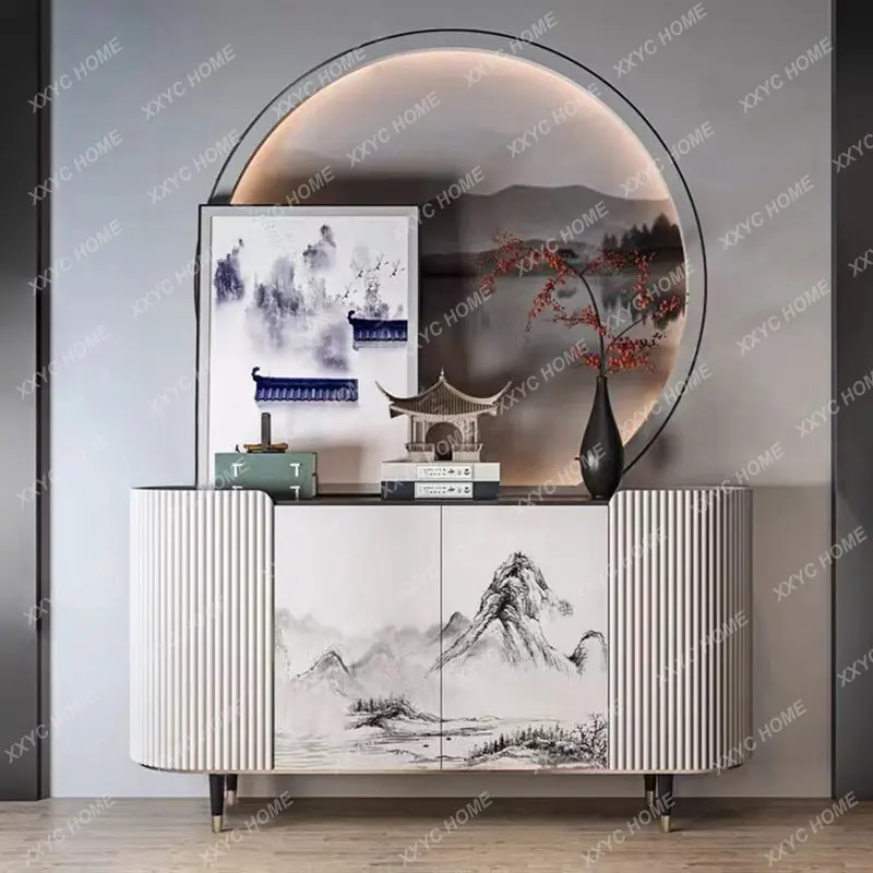 

New Chinese Style Sideboard Hotel Equipment Sideboard Entry Door Entrance Cabinet Simple Modern Curio Cabinet