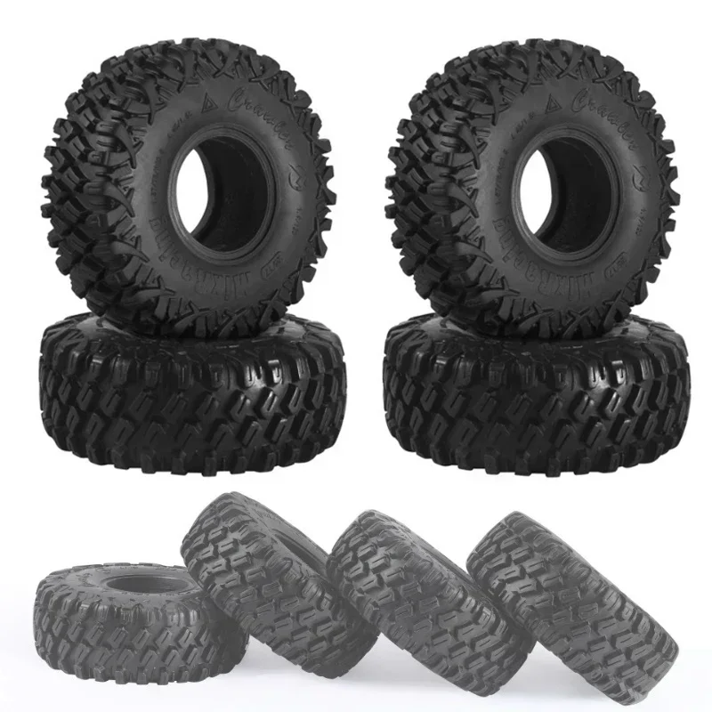 

4pcs 120mm 1.9 Rubber Tire Wheel Tyre for 1/10 RC Crawler Car Trxs TRX4 RC4WD D90 Axial SCX10 90046 II III Redcat