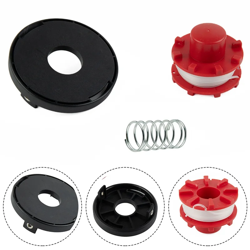 

ABGH-For CE-CT 36/30 Trimmer Garden Power Tool Spare Parts 3Pcs/Set Spool Line Cap Cover Spring