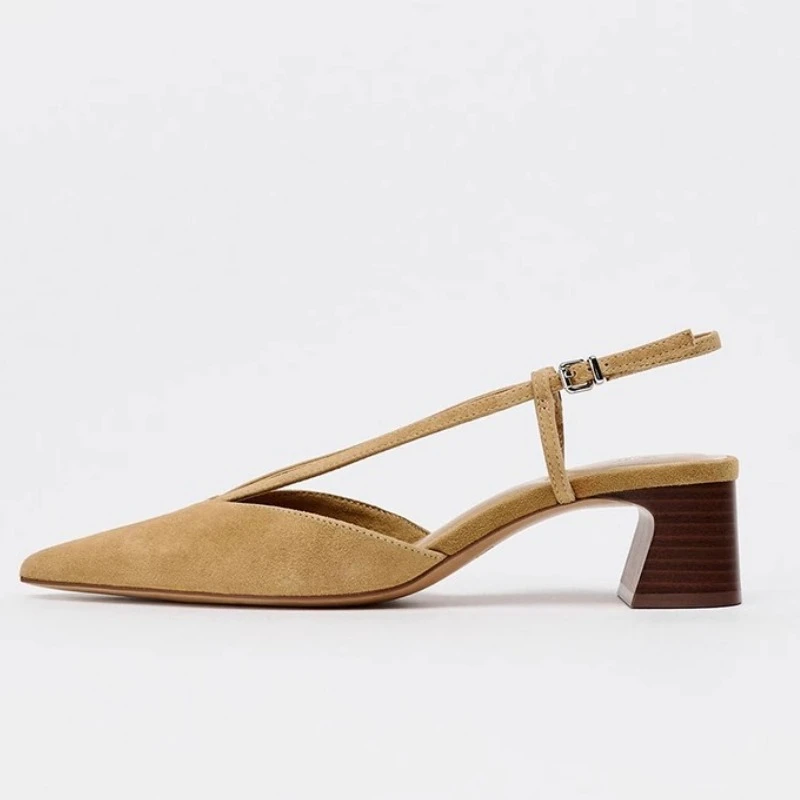 صنادل نسائية أنيقة بمقدمة مدببة أحذية بكعب مثيرة شتاء جديد 2025 شباشب مكتنزة فستان ماركة حفلات امرأة مضخات Zapatos Mujer