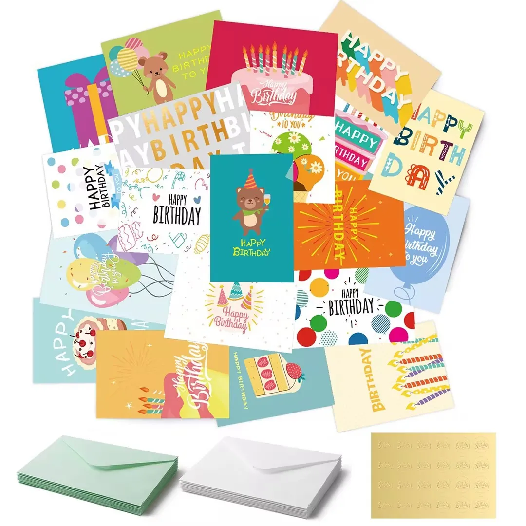 Happy Birthday Cards 24Pcs Birthday Greeting Cards