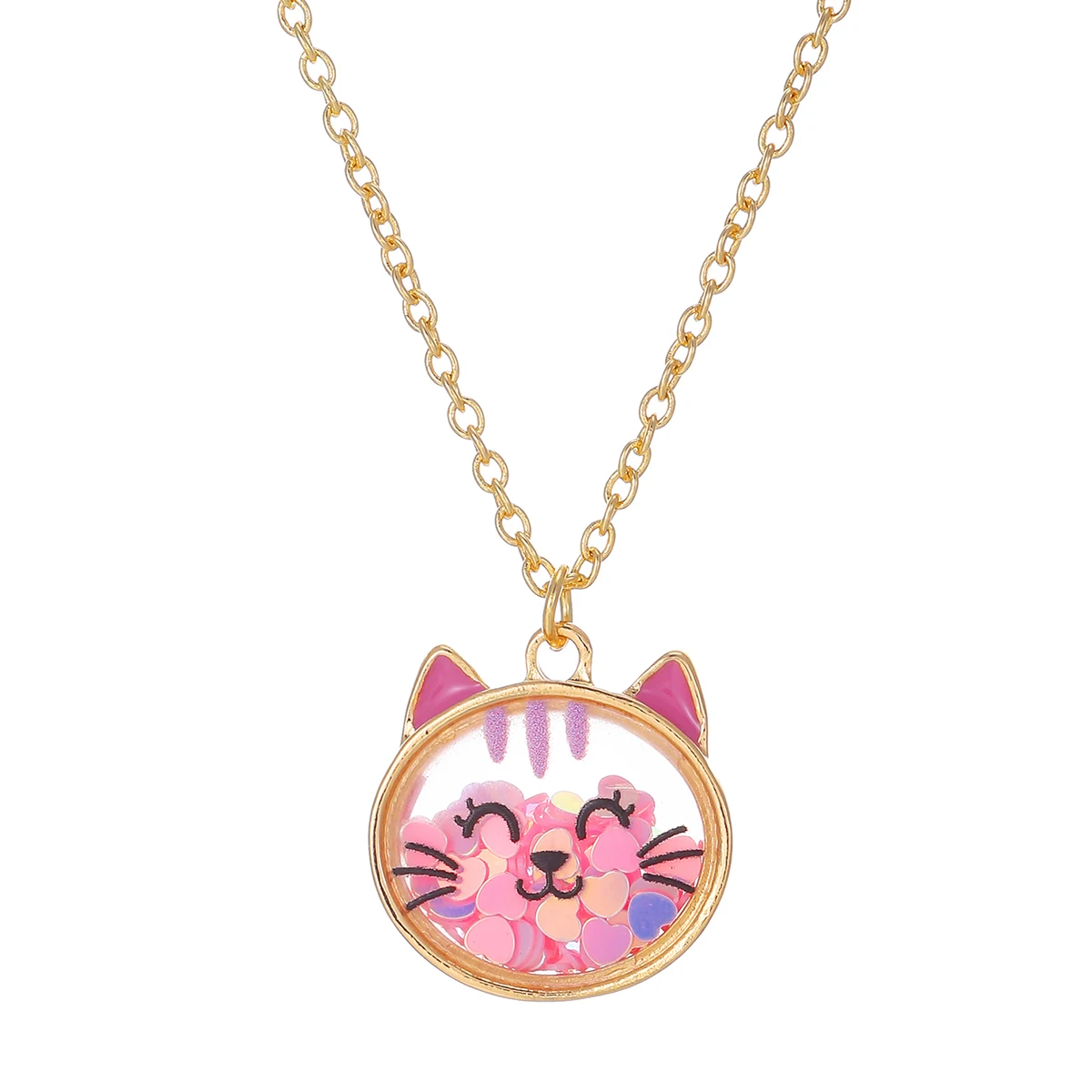 Bonito dos desenhos animados gato sapo urso pingente brilhante meninas colar 1 peça amigo presente crianças jóias moda acessório