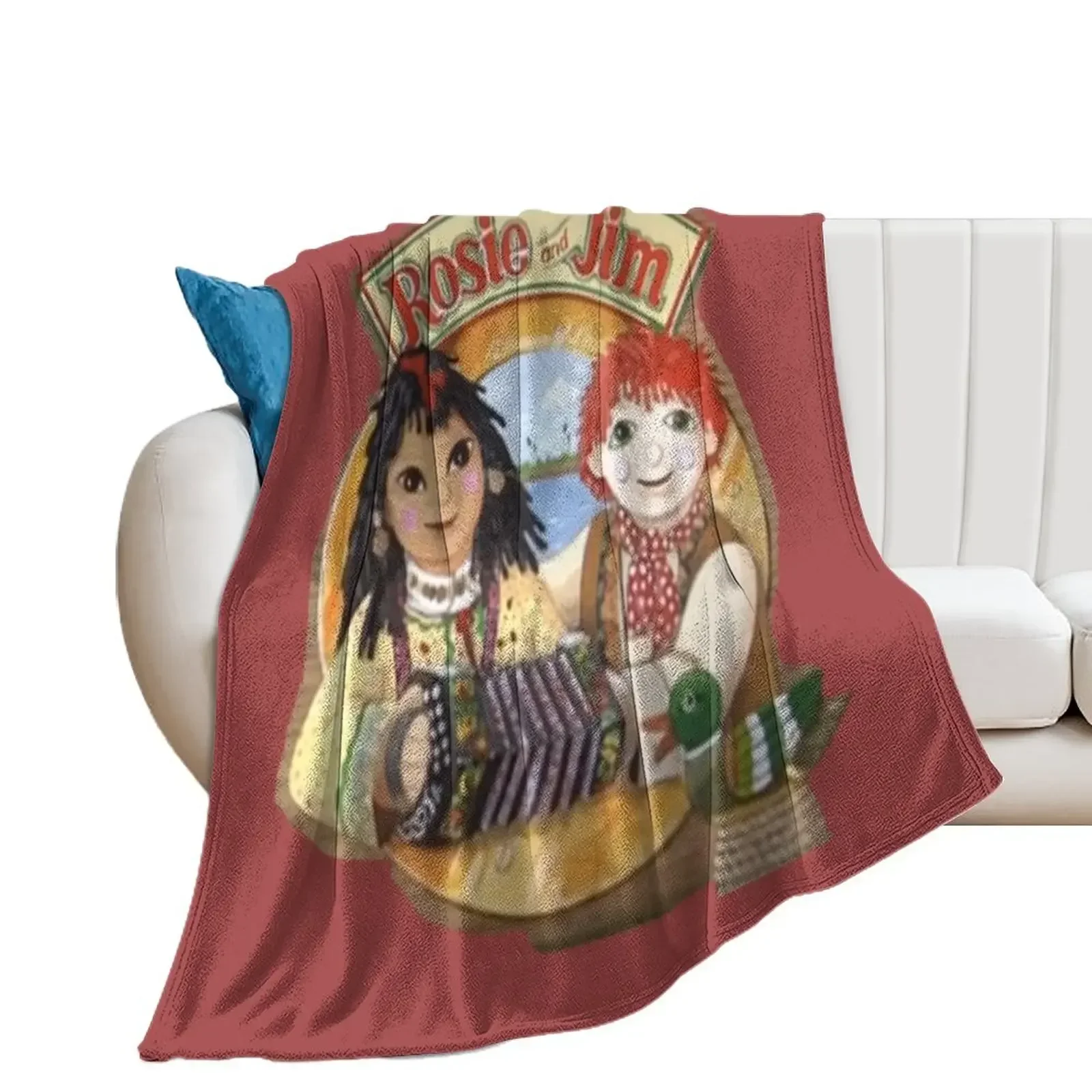 

Rosie and Jim Vintage Childrens TV Throw Blanket Thins Sleeping Bag Blankets