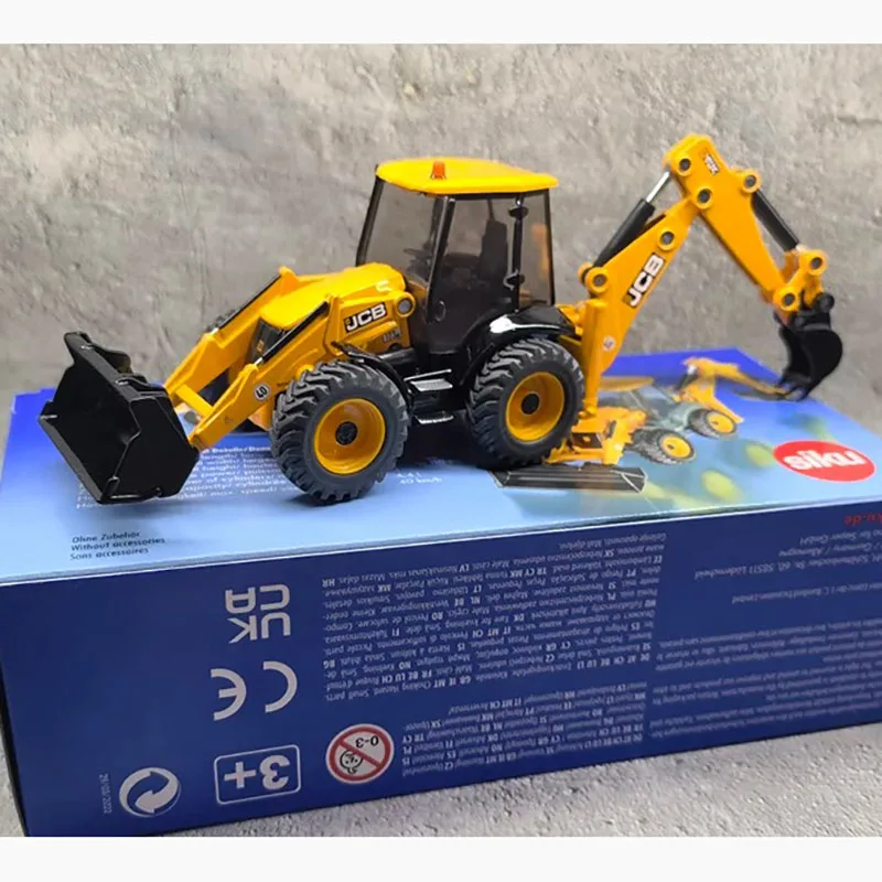 Diecast 1:50 Scale 4CX Backhoe Loader Engineering Vehicle Toys Alloy Cars Model Classics Adult Souvenir Gifts Static Display