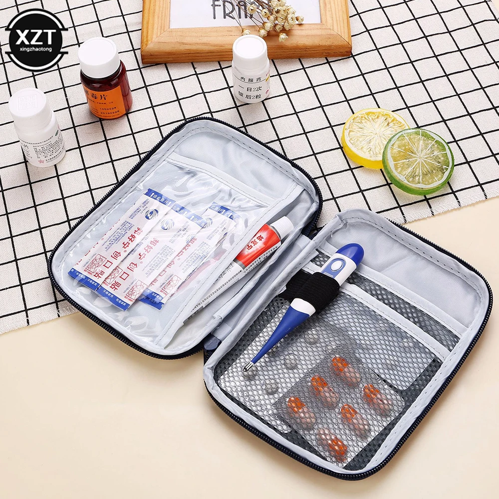 Portable Medicine Bag First Aid Kit Medical Emergency Kit Organizer Outdoor Travel Household Medicine Pill Storage Treatment Bag