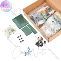 1900pcs Mega Electronic Component Kit Assortment Capacitors Resistors LED Transistors Diodes 1n270 Germanium DC Jacks Opamp PCB
