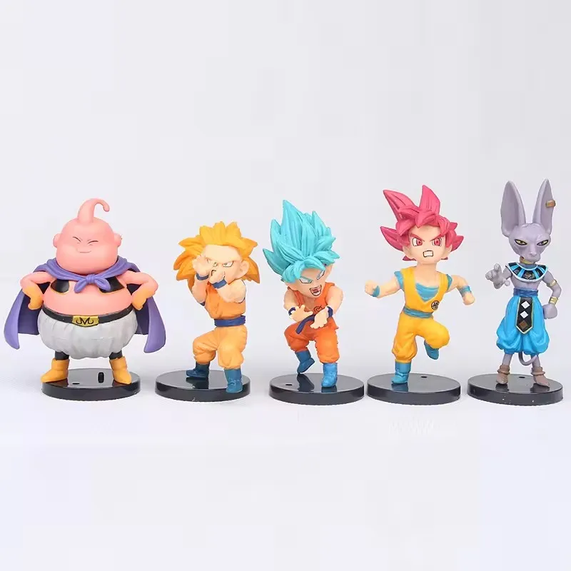 10Pcs/Set Anime Dragon Ball Z Set Super Son Goku Vegeta Broly Buu Action Figure Ultra Instinct Model for Fans Gifts Toys