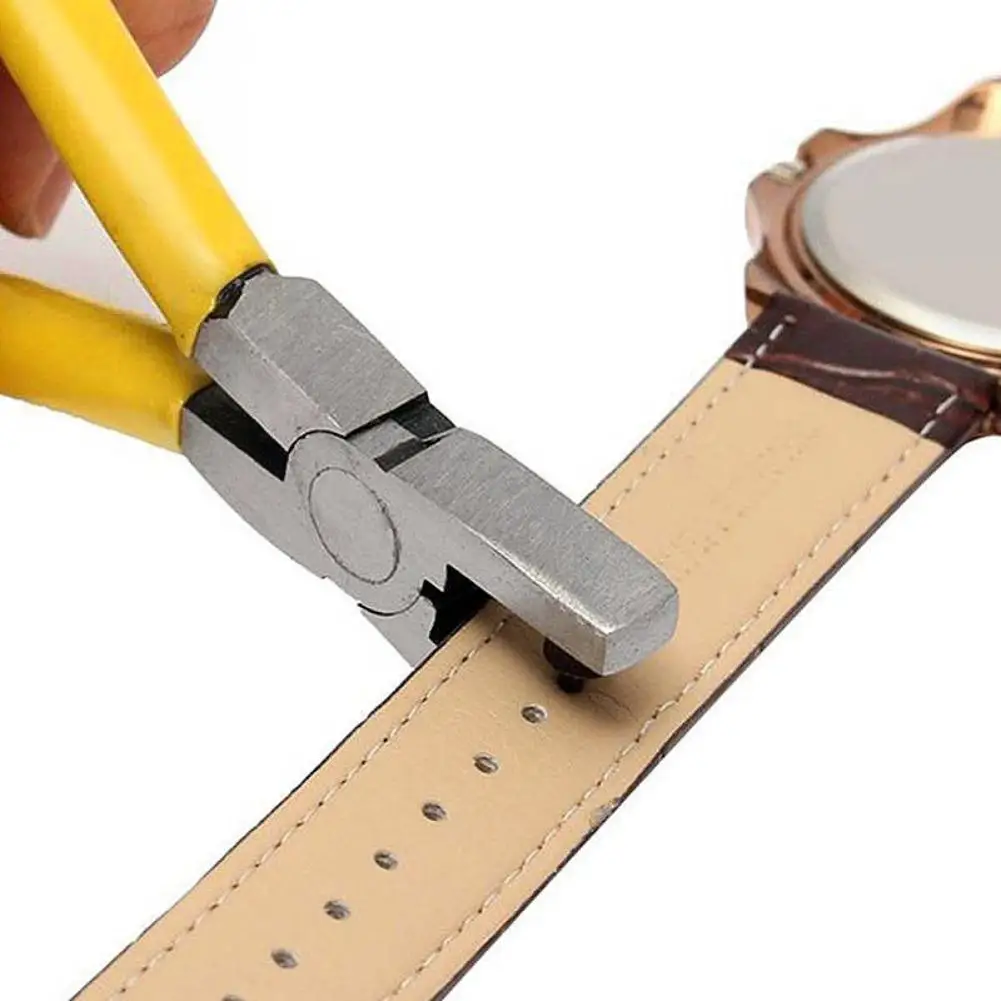 Leather Belt Hole Punch Pliers Mini Watch Band Strap Hole Puncher Spring Loaded Manual Leathercraft Hole Maker DIY Hand Tools