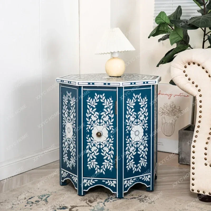

Tibetan Style Mid-Ancient Living Room Corner Table Sofa Retro Side Table