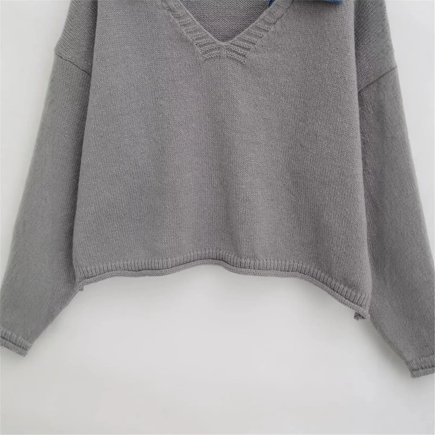 

Модный простой вязаный свитер, трансграничный длинный свек, цвет из искусственного материала, женское шерстяное пальто премиум-класса