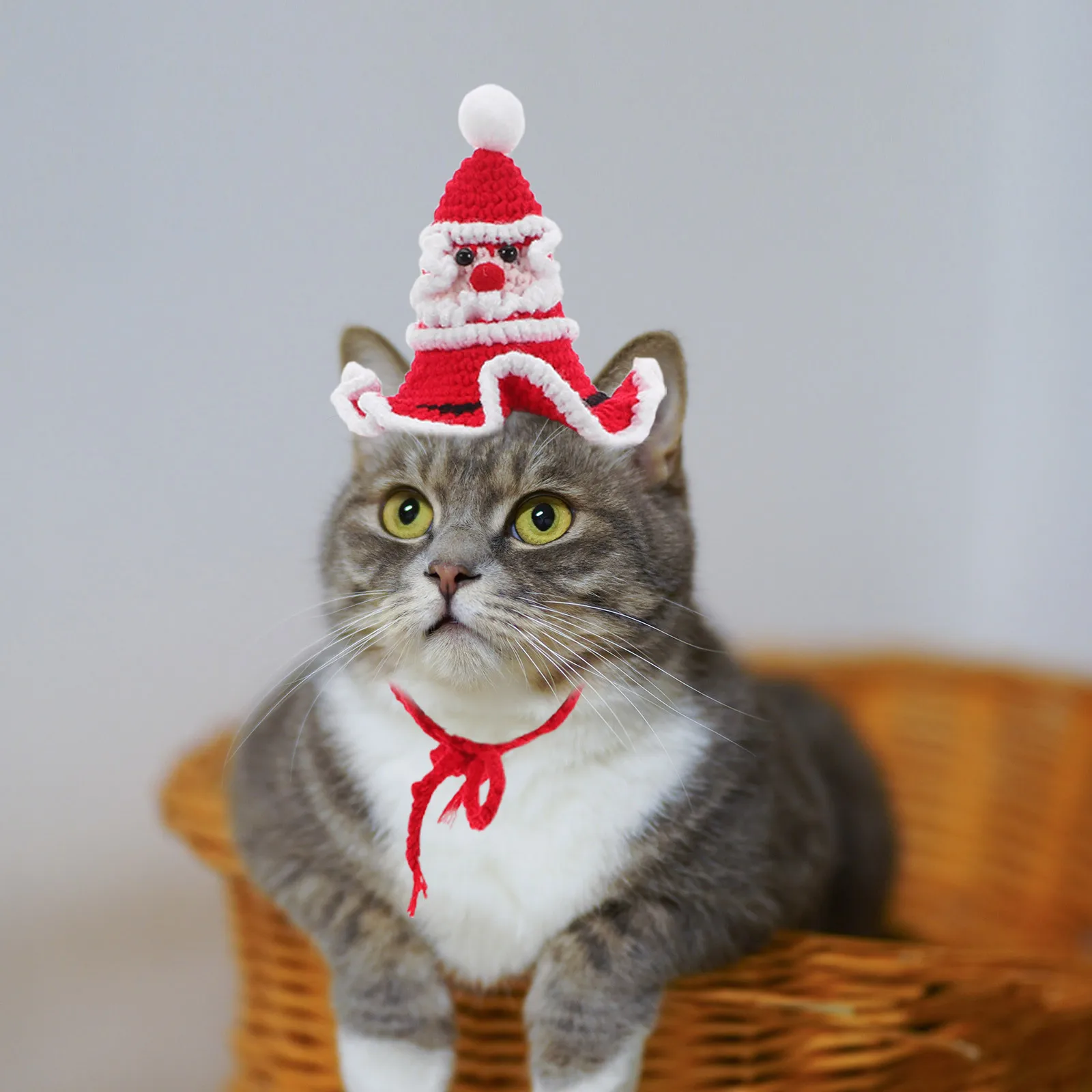 

Pet Christmas Hat Cozy Soft Red Reindeer Antlers Santa Cap Holiday Festival Costume Cute Party Headwear for Dogs Cats