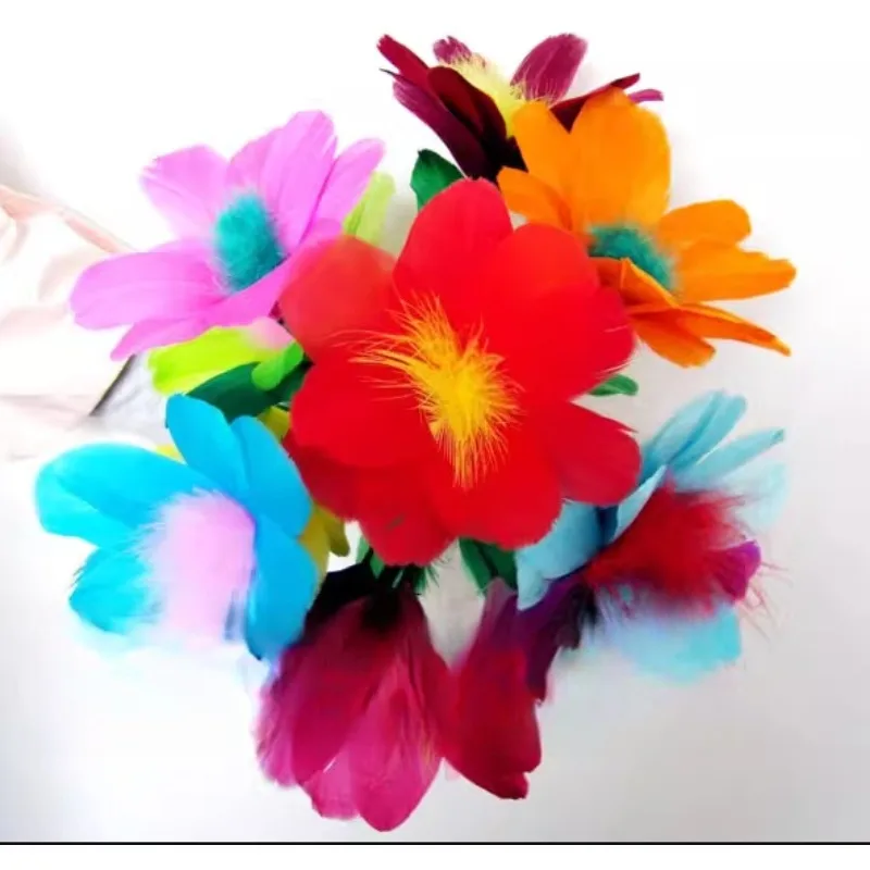 12 fiori con maniche da sole - Mano vuota per piumare la magia dei fiori per spettacoli teatrali Trucchi magici Giochi di magia per feste Giocattoli magici