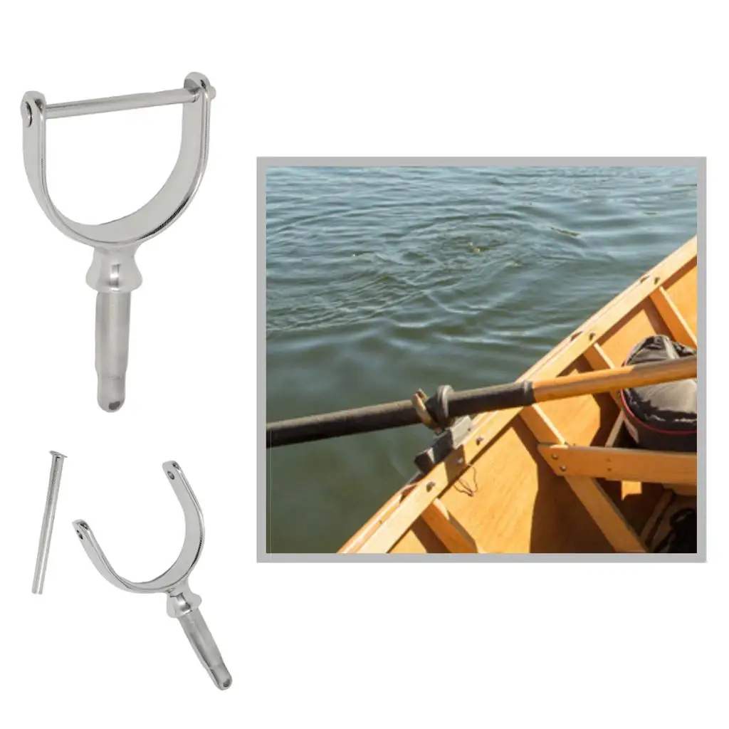 316 Stainless Steel Boat Oarlock Modern Polished Yacht Row Lock for Marine Kayak Paddling and Sailing