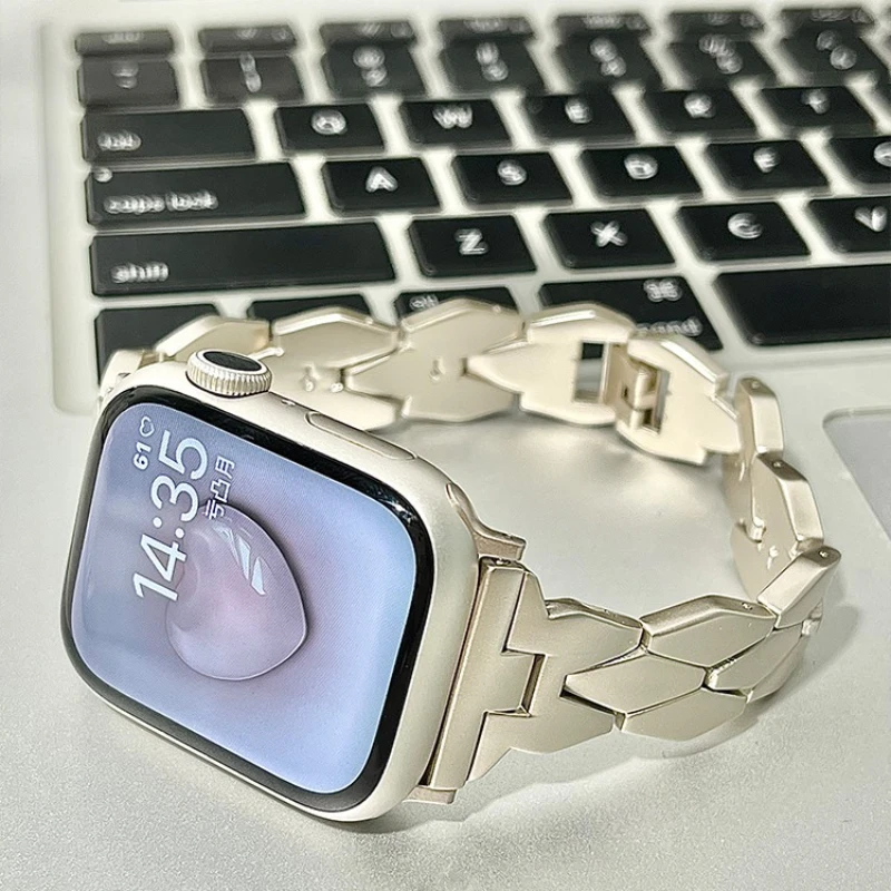 جديد النجوم النساء سوار ل سوار ساعة يد آبل Ultra2 49 مللي متر 38 40 44 42 46 41 45 مللي متر حزام معدني لسلسلة IWatch 10 9 8 7 6 5