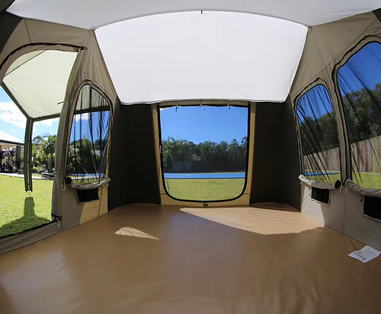 Canvas glamping tent luxury camping tent big space cabin tent for family