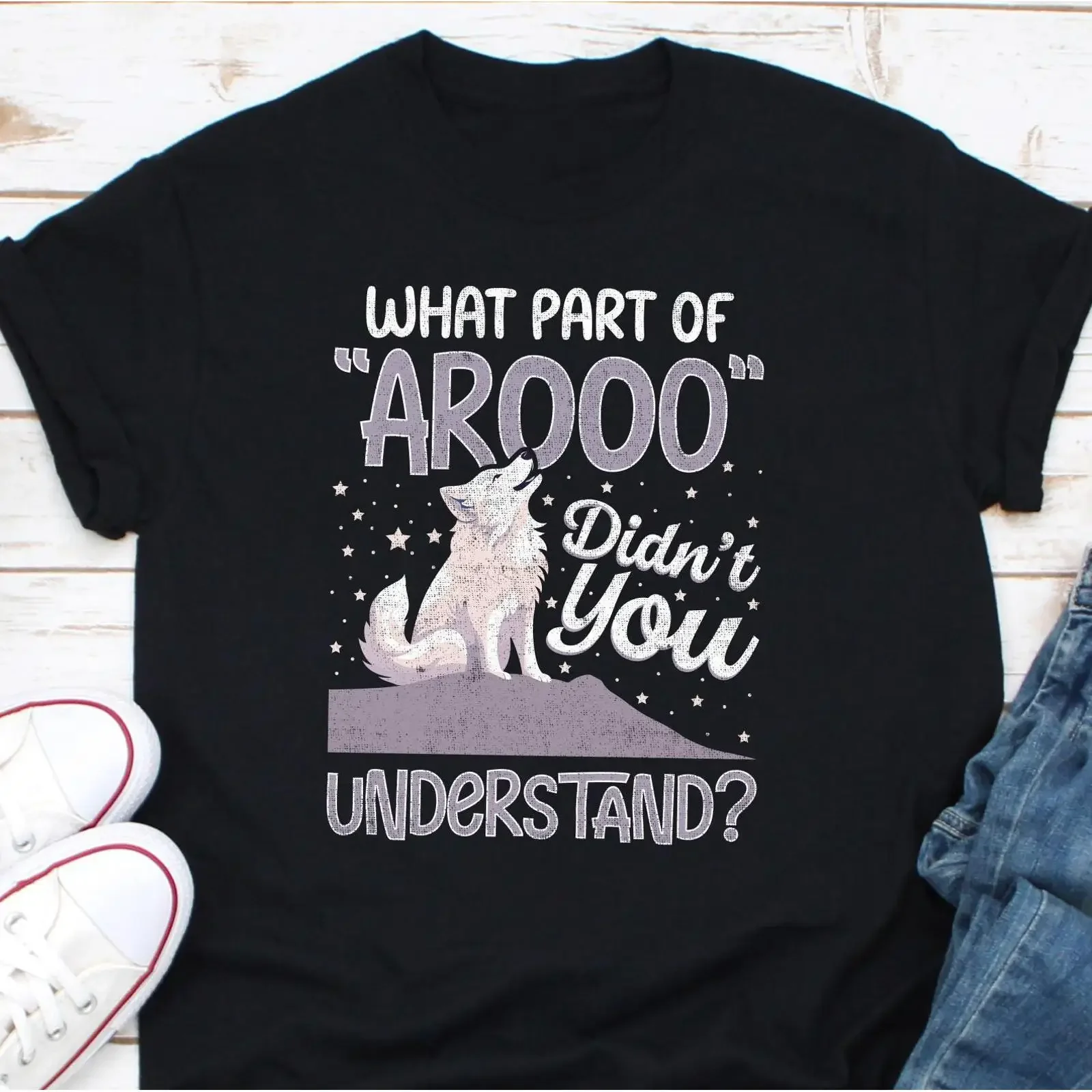What Part of Arooo Didn't You Understand T Shirt Funny Howling Siberian Husky for Dog Lover Pet Owner Mom Dad GifT vintage