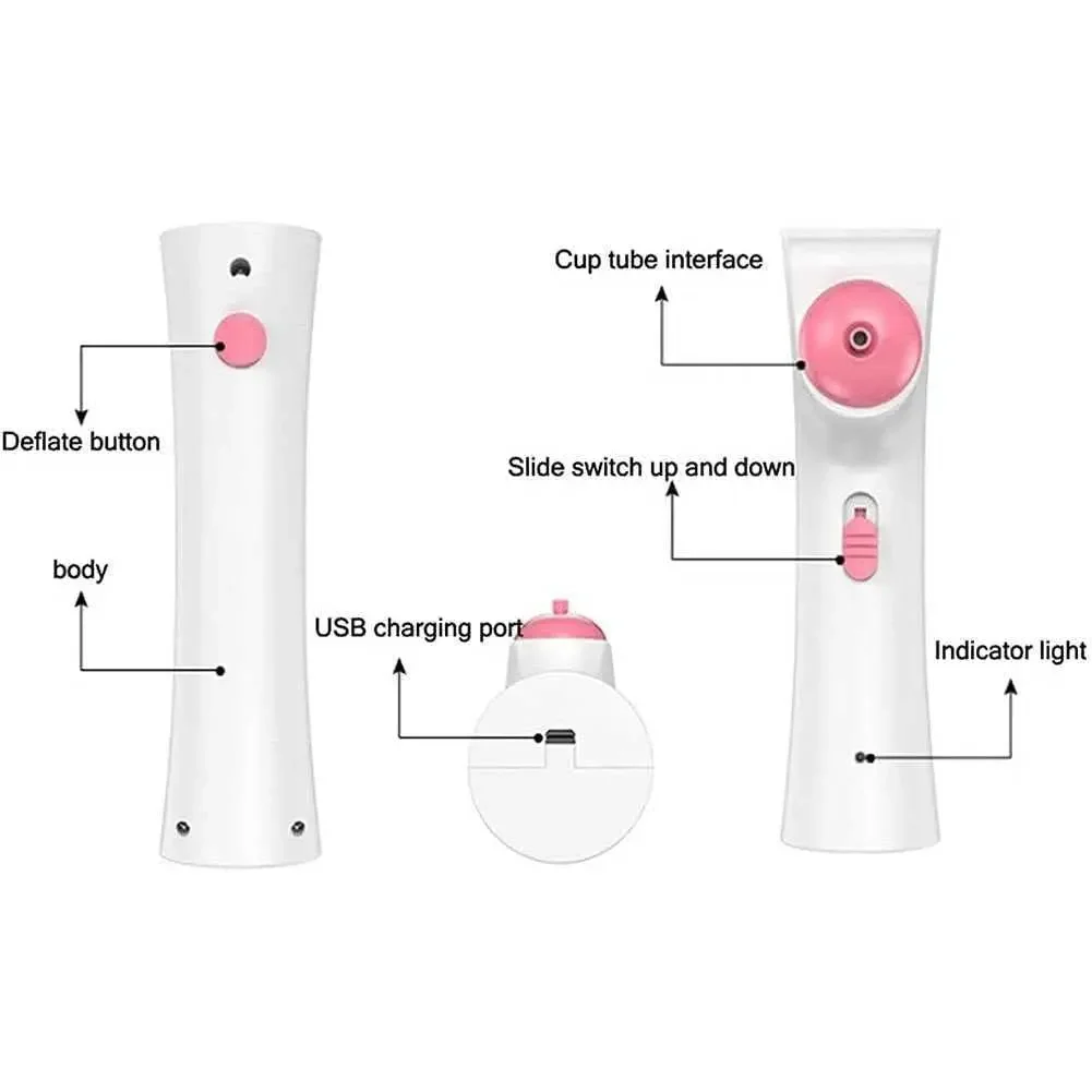 Mini masseur de sein électrique sein ​   Machine à ventouses d'agrandissement, pompe électrique, masseur, dispositif de beauté multifonctionnel