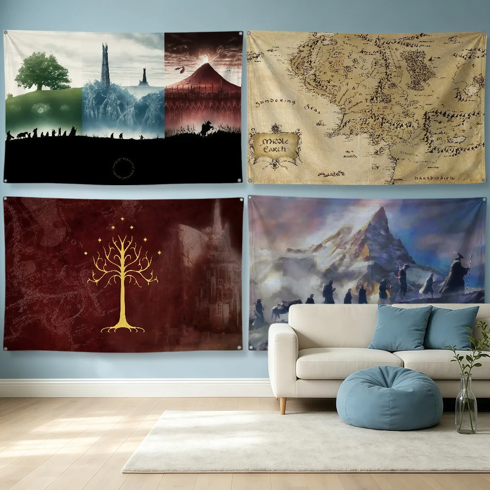 Film L-Lord Of The R-Rings-S Flag Polyester Banner Flags For Party Club Outdoor Interior Wall Paper Decoration Banner Fans Gift